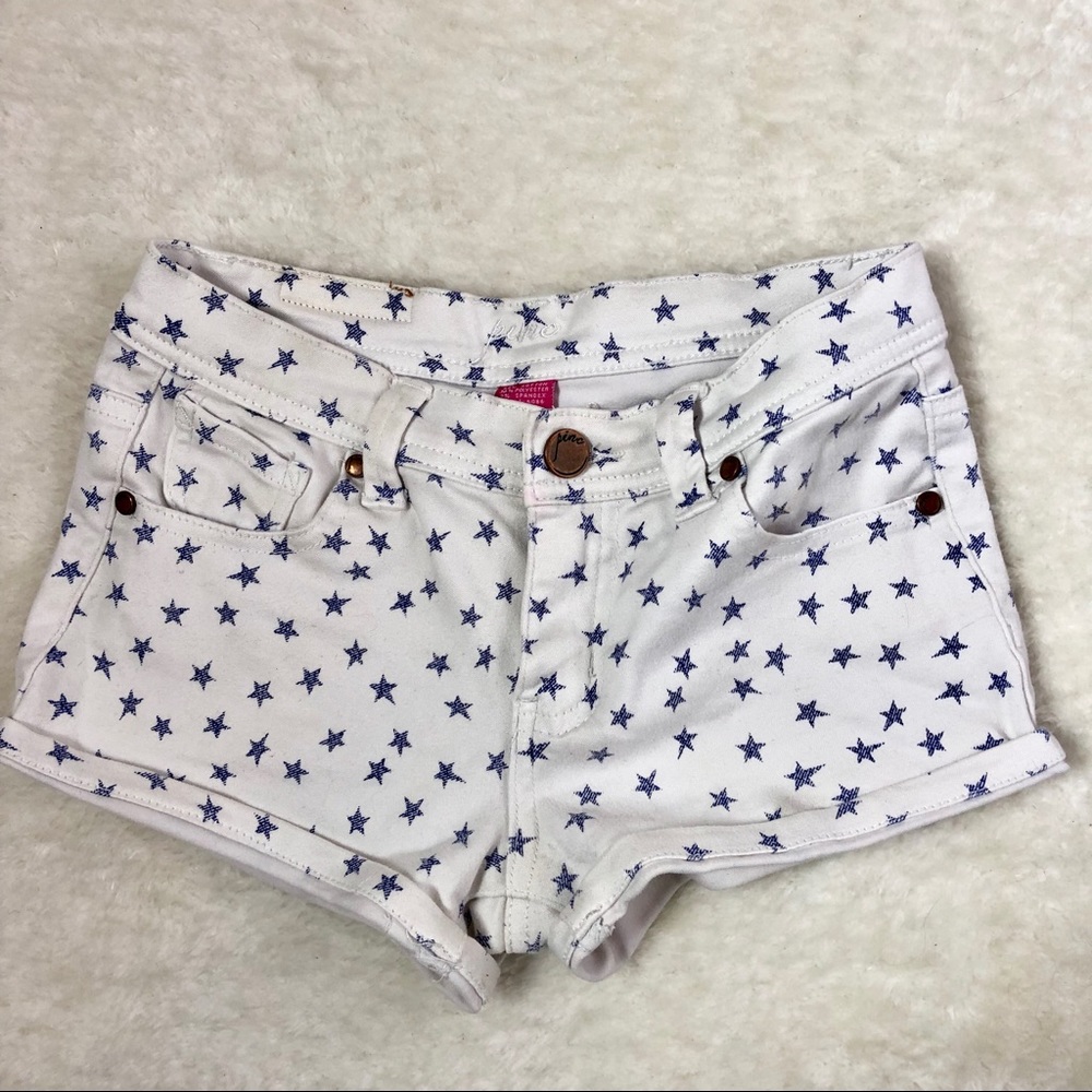 Pinc Premium White & Blue Star Shorts